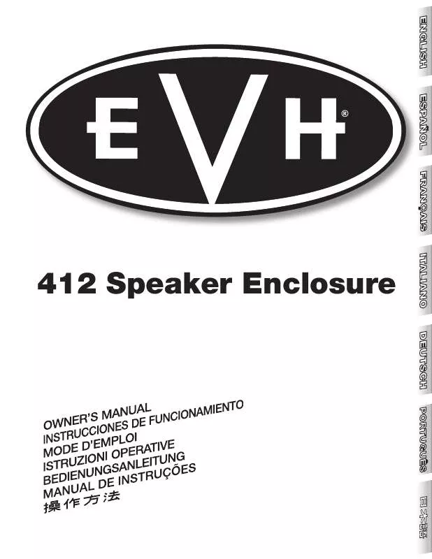 Mode d'emploi EVH 412 SPEAKER ENCLOSURE