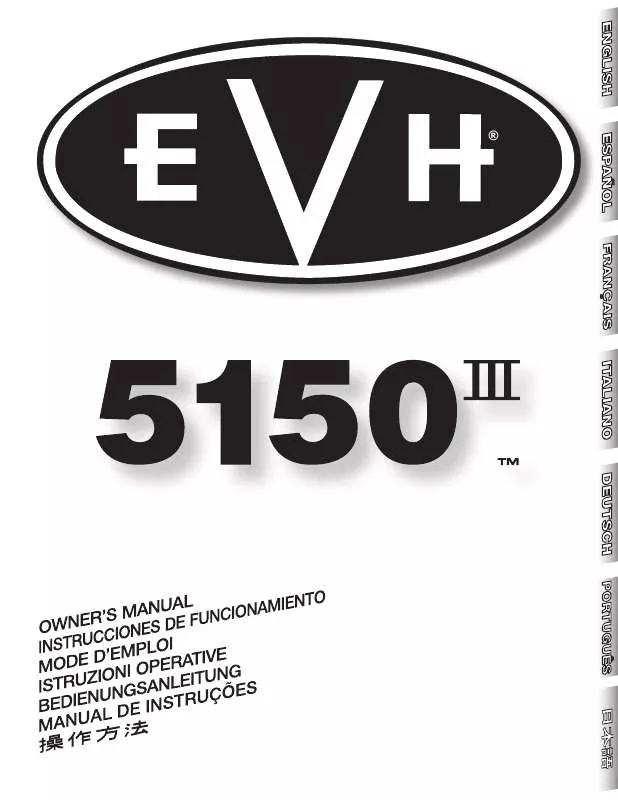 Mode d'emploi EVH 5150 III