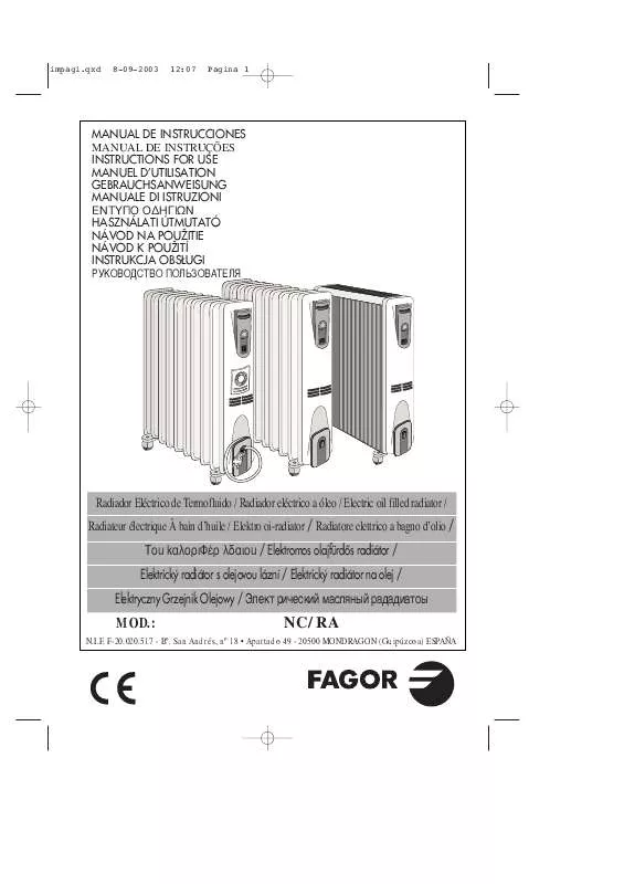 Mode d'emploi FAGOR NC-2500