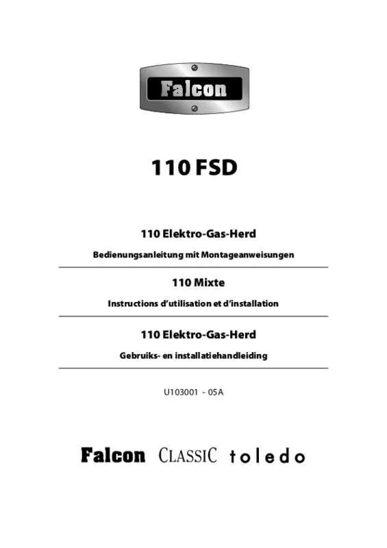 Mode d'emploi FALCON TOLEDO XT 110DFSS/-EU INOX & TOLEDO XT 110DFSS,MV