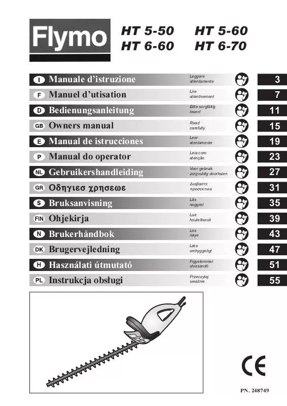 Mode d'emploi FLYMO HT6-60