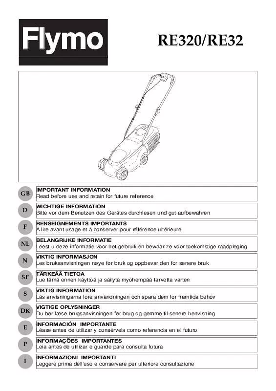 Mode d'emploi FLYMO RE320