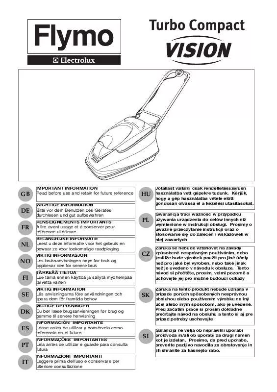 Mode d'emploi FLYMO TURBOCOMPACT 330 VISION