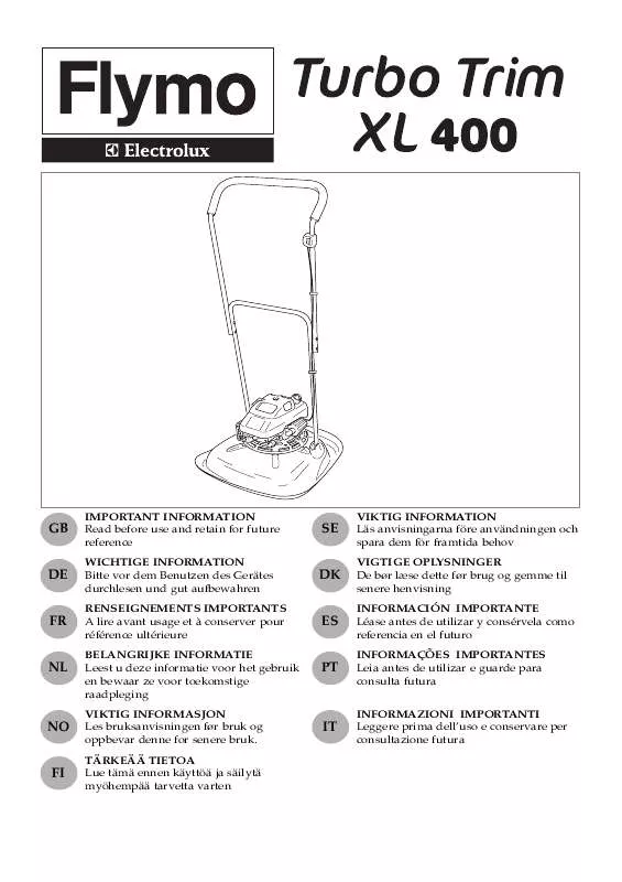 Mode d'emploi FLYMO XL400