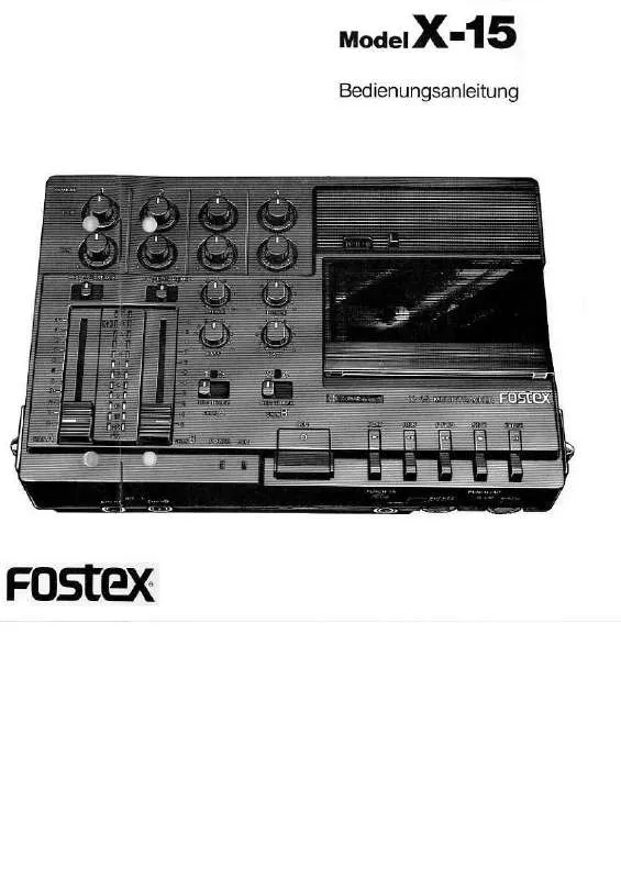 Mode d'emploi FOSTEX X-15