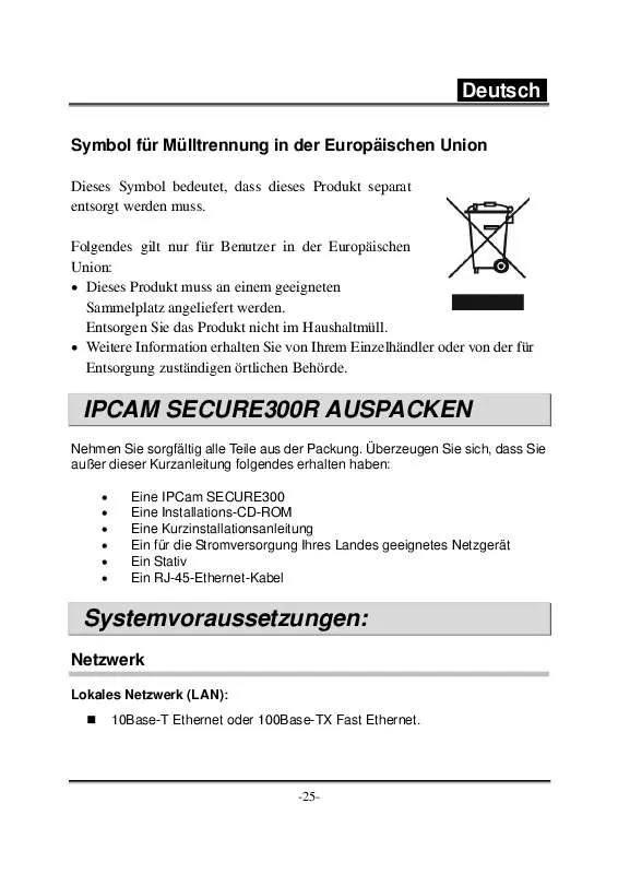 Mode d'emploi GENUIS IPCAM SECURE300R