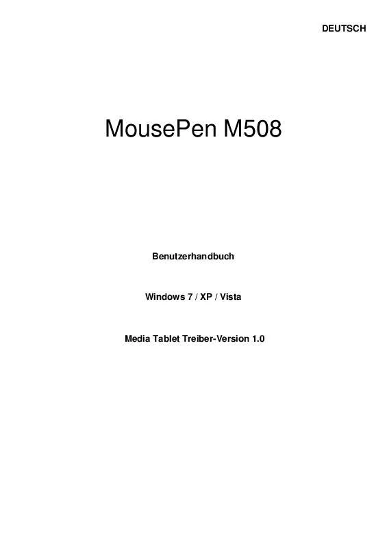 Mode d'emploi GENUIS MOUSEPEN M508