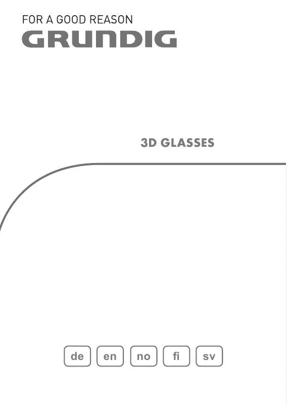 Mode d'emploi GRUNDIG AS 3D GLASSES