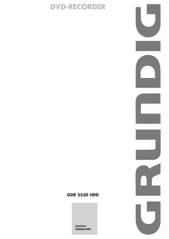 Mode d'emploi GRUNDIG GDR 5530 HDD