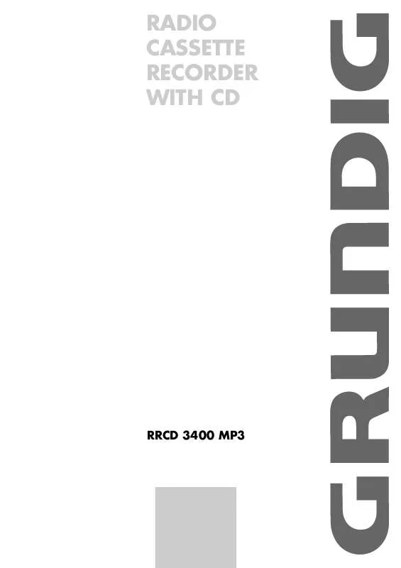 Mode d'emploi GRUNDIG RRCD 3400 MP3