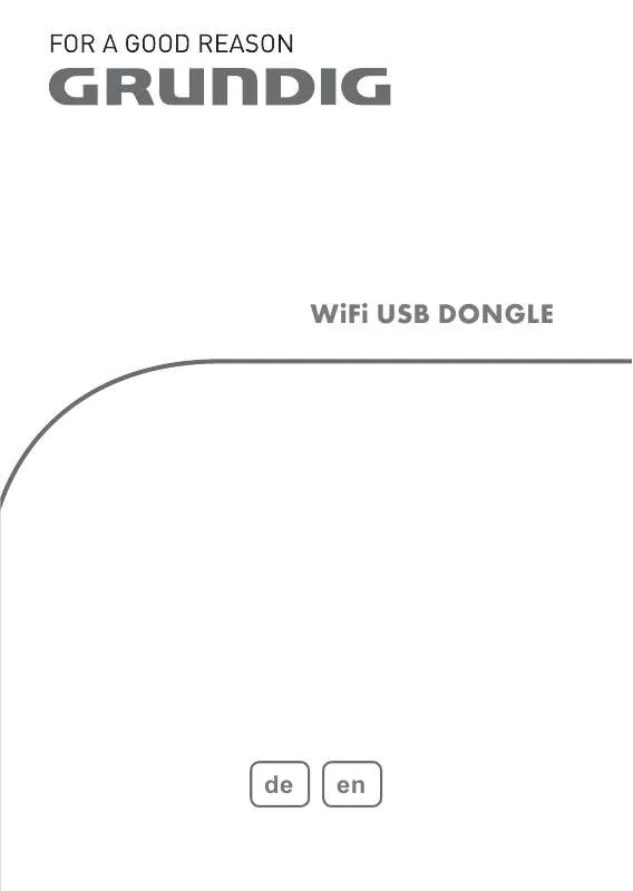 Mode d'emploi GRUNDIG WIFI USB DONGLE