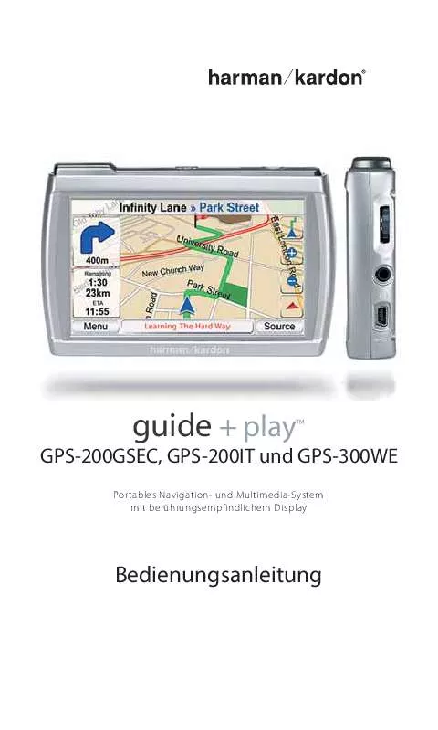 Mode d'emploi HARMAN KARDON GPS-300 [GPS-300WE]