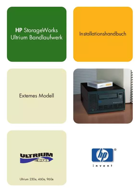 Mode d'emploi HP STORAGEWORKS ULTRIUM 230 TAPE DRIVE