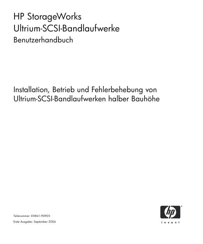 Mode d'emploi HP STORAGEWORKS ULTRIUM 232 TAPE DRIVE