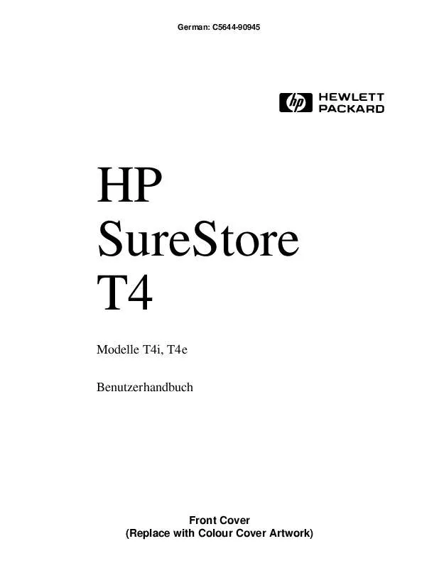 Mode d'emploi HP SURESTORE T4 TAPE DRIVE