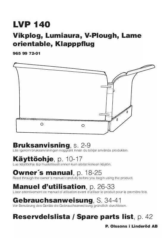 Mode d'emploi HUSQVARNA 9659972-01