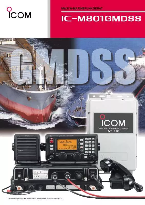 Mode d'emploi ICOM IC-M801GMDSS