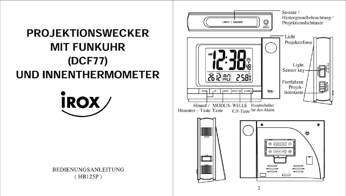 Mode d'emploi IROX HB125P