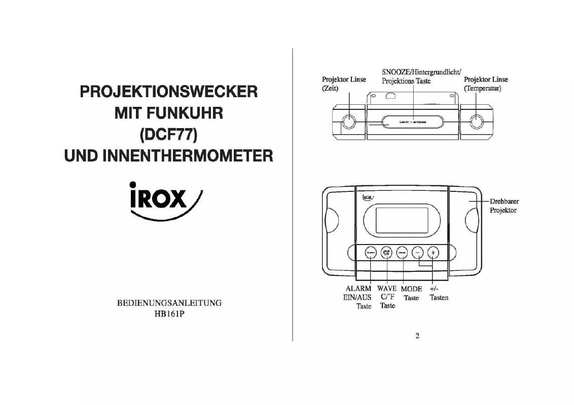 Mode d'emploi IROX HB161P