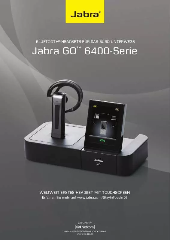 Mode d'emploi JABRA GO 6400