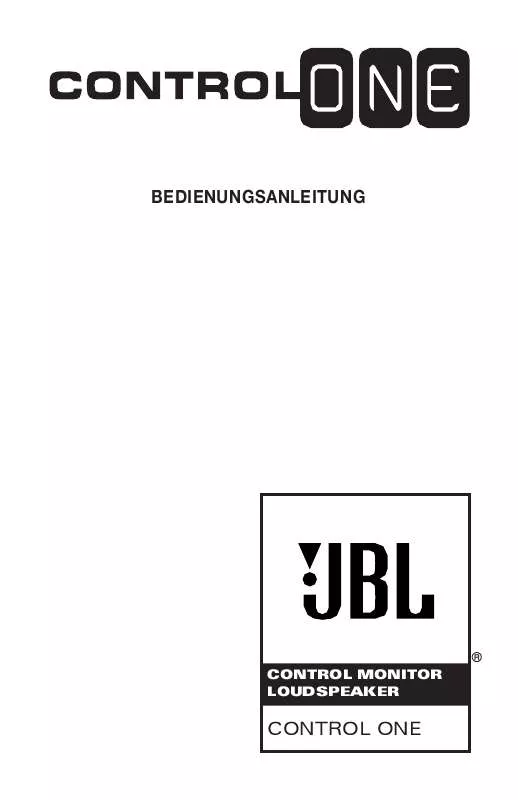 Mode d'emploi JBL CONTROL ONE (220-240V)