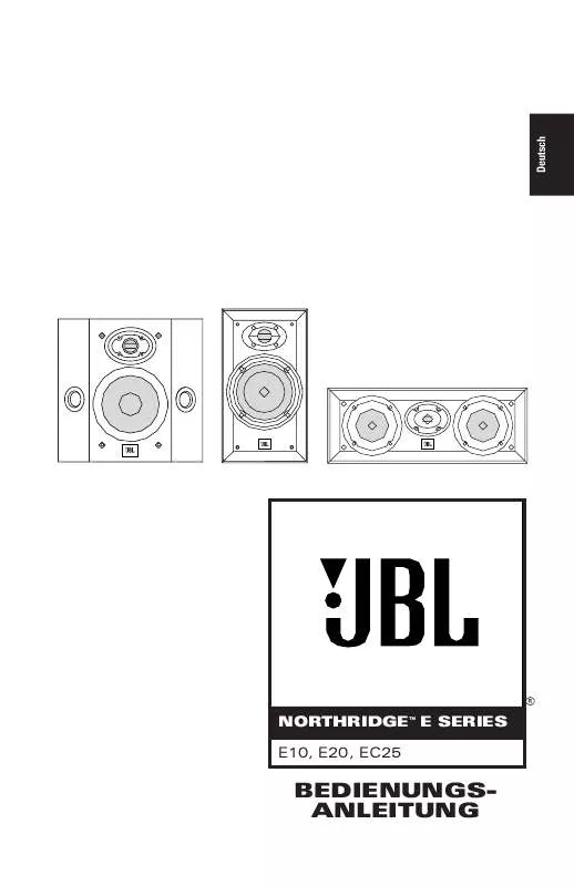 Mode d'emploi JBL E 10 (220-240V)