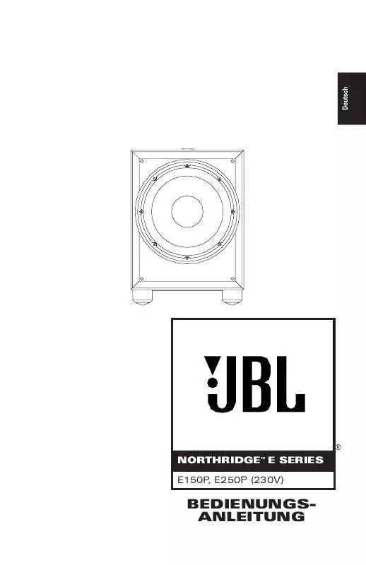 Mode d'emploi JBL E 250P (220-240V)