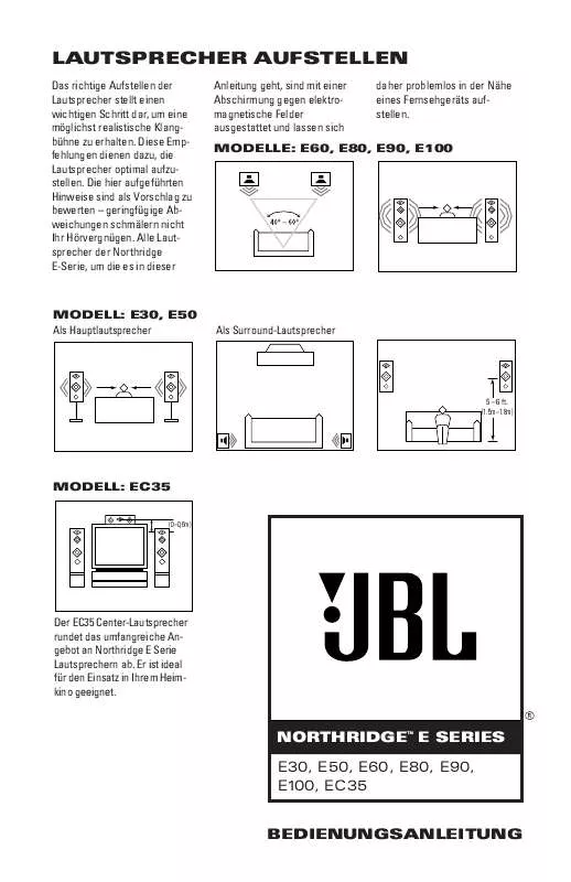 Mode d'emploi JBL E 90 (220-240V)