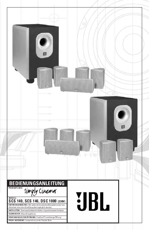 Mode d'emploi JBL SCS 140 (220-240V)