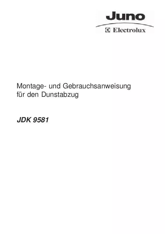 Mode d'emploi JUNO JDK9581E