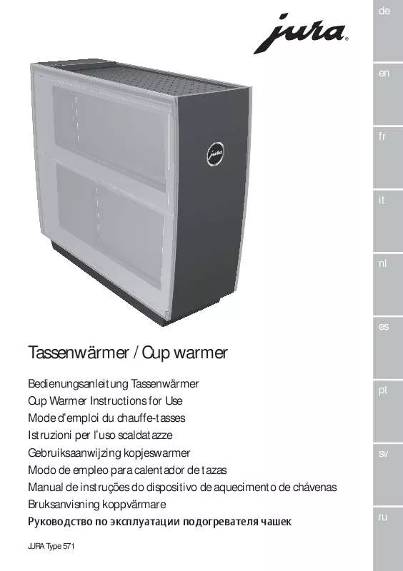 Mode d'emploi JURA CUP WARMER