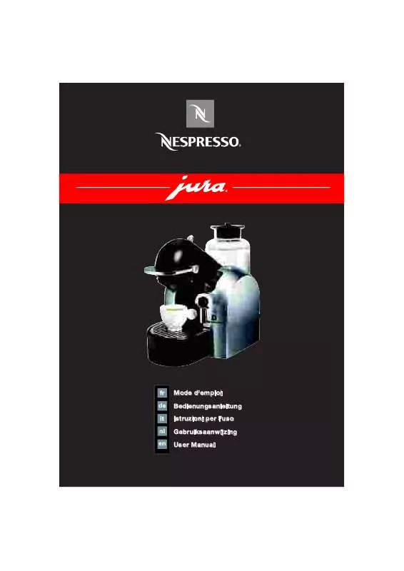 Mode d'emploi JURA NESPRESSO N5