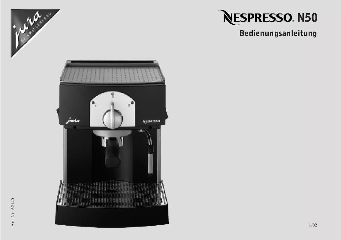 Mode d'emploi JURA NESPRESSO N50