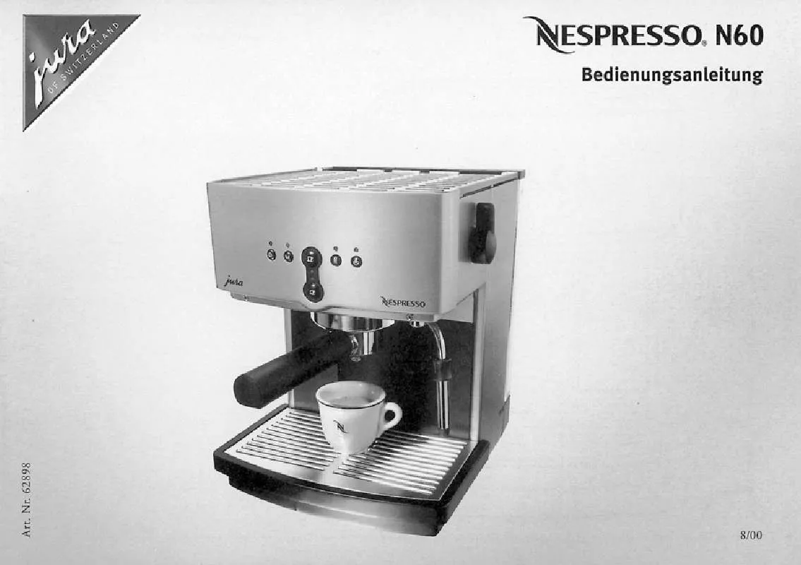 Mode d'emploi JURA NESPRESSO N60