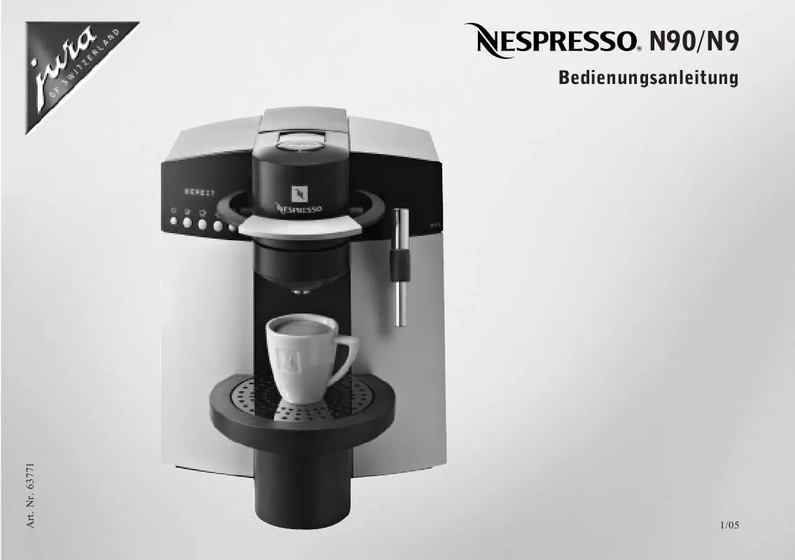 Mode d'emploi JURA NESPRESSO N9