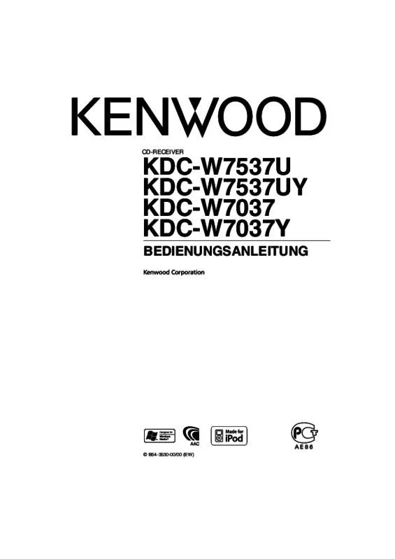 Mode d'emploi KENWOOD KDC-W7037Y