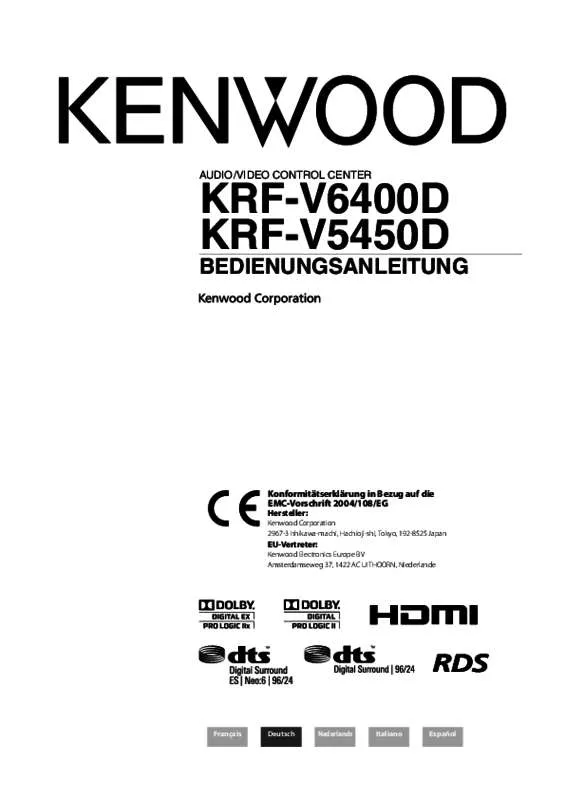 Mode d'emploi KENWOOD KRF-V6400D