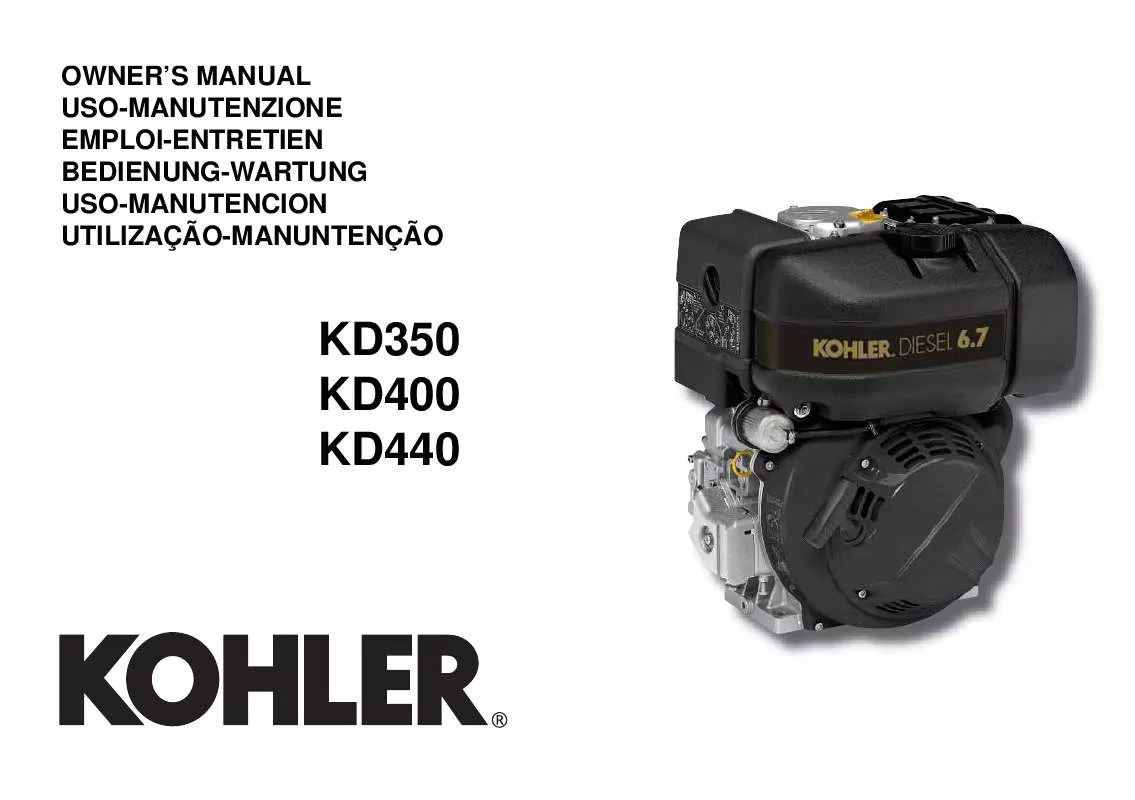 Mode d'emploi KOHLER KD350