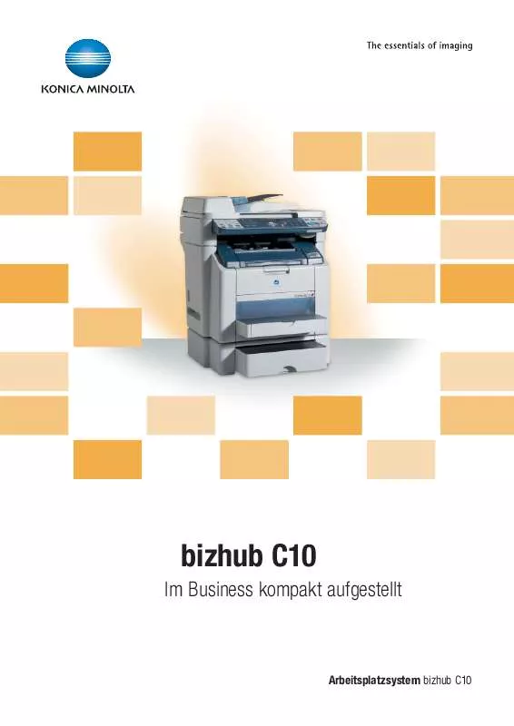 Mode d'emploi KONICA BIZHUB C10