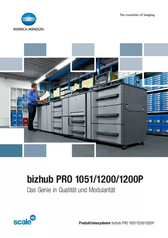 Mode d'emploi KONICA BIZHUB PRO 1051