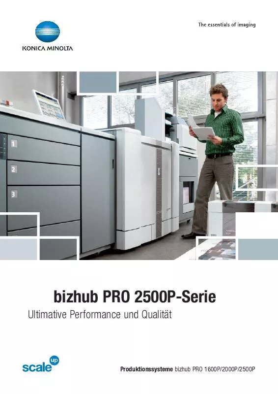 Mode d'emploi KONICA BIZHUB PRO 2500P