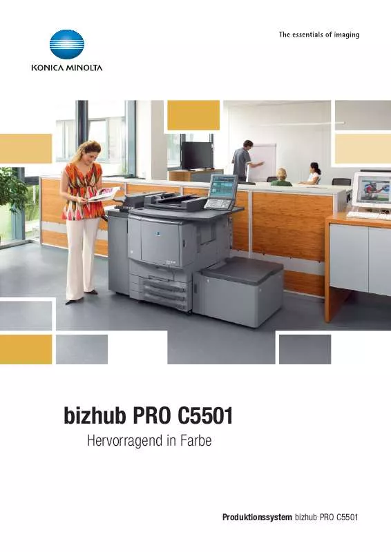 Mode d'emploi KONICA BIZHUB PRO C5501