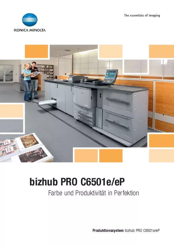 Mode d'emploi KONICA BIZHUB PRO C6501E