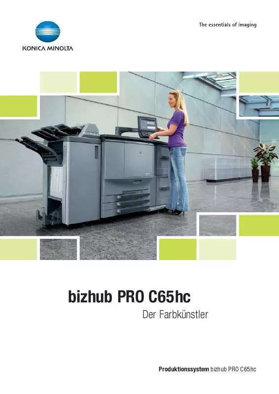 Mode d'emploi KONICA BIZHUB PRO C65HC