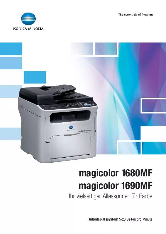 Mode d'emploi KONICA MAGICOLOR 1680MF