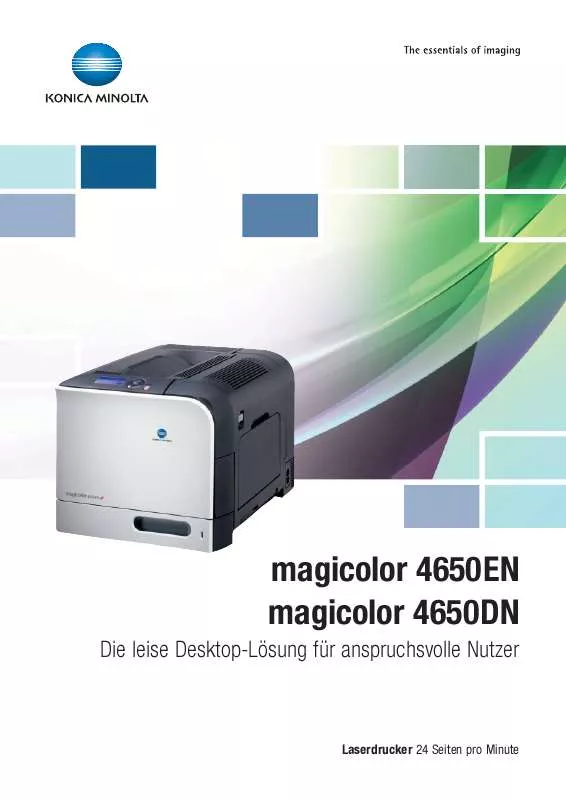 Mode d'emploi KONICA MAGICOLOR 4650EN