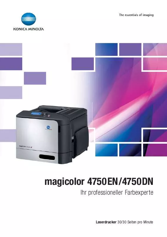 Mode d'emploi KONICA MAGICOLOR 4750EN