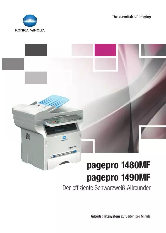 Mode d'emploi KONICA PAGEPRO 1480MF