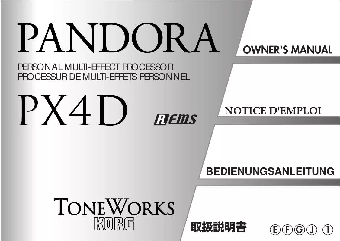 Mode d'emploi KORG PANDORA PX4D