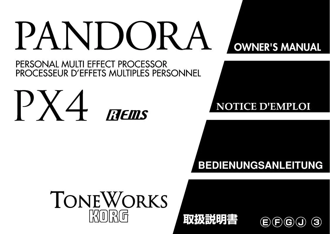 Mode d'emploi KORG PANDORA